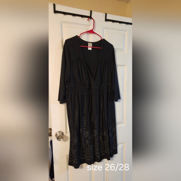 *LAST CHANCE* Just My Size Black print dress - Picture 1 of 4